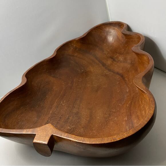 Large 17" Hand Carved Wood Bowl in Grape Bunch Shape for console coffee‎ table - Picture 1 of 7
